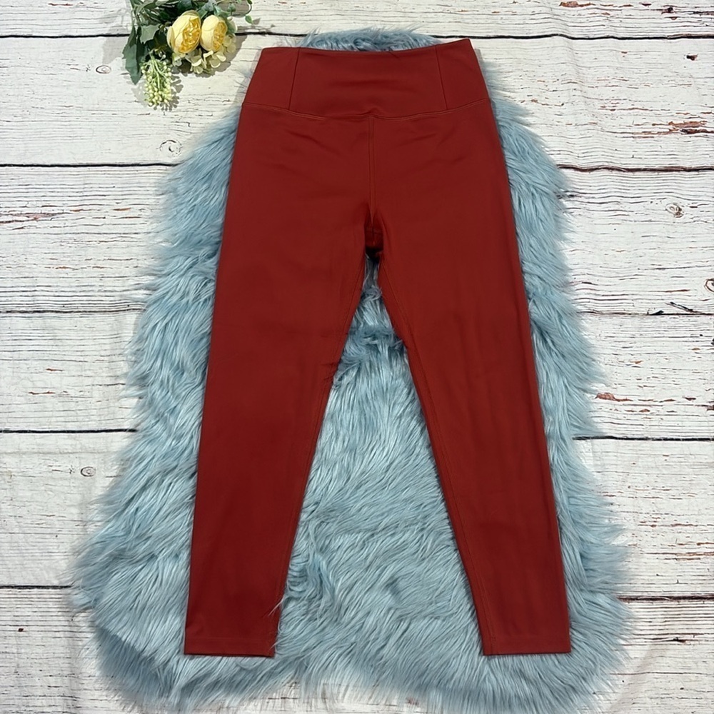 Girlfriend Collective Red Ochre High Rise 3/4 Leggings - Picture 2 of 8
